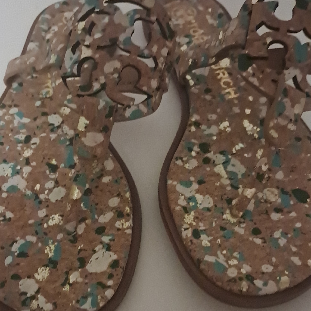 Tory Burch Confetti Brown Sandals